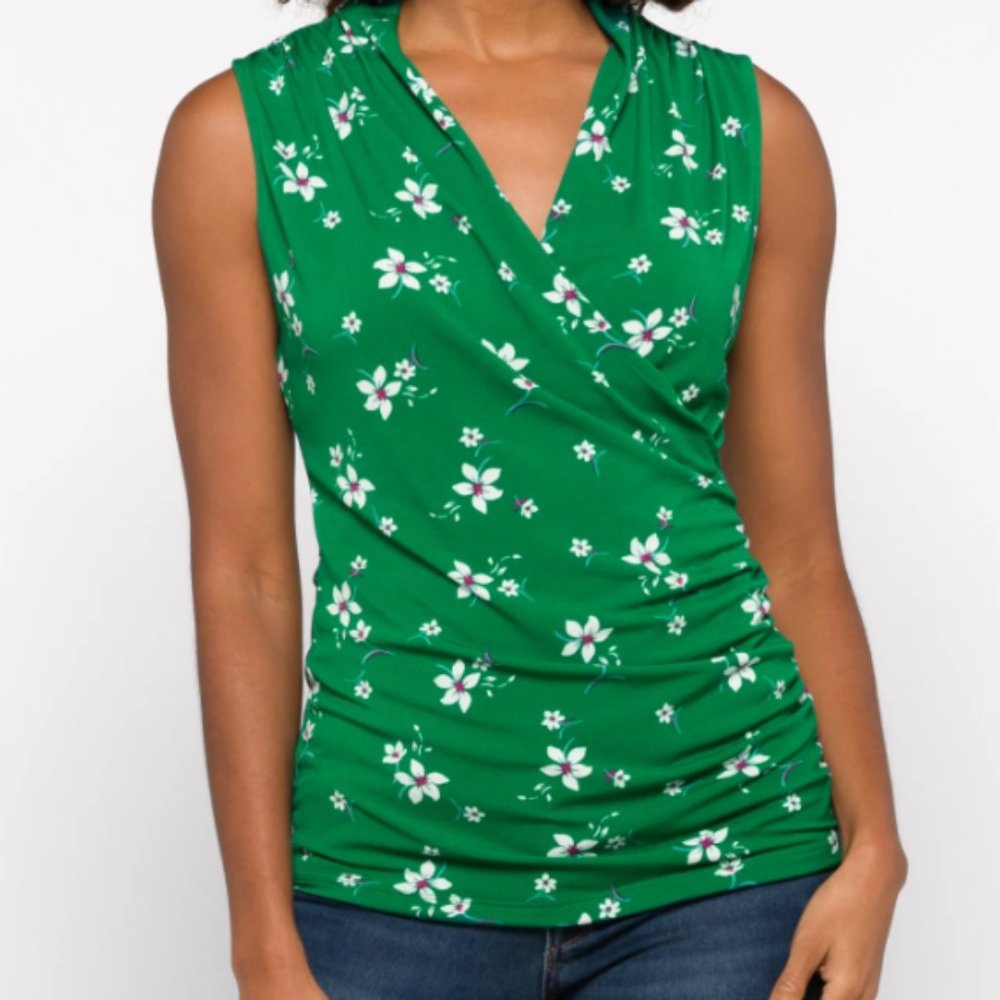 41 Hawthorn Benni Wrap Front Stretch Knit Top- Size Small